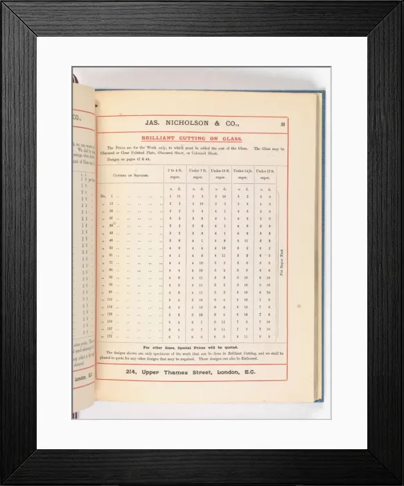 Framed Print : Page from Catalogue of Materials for House Painting and Gla Framed Print : Page from Catalogue of Materials for House Painting and Gla