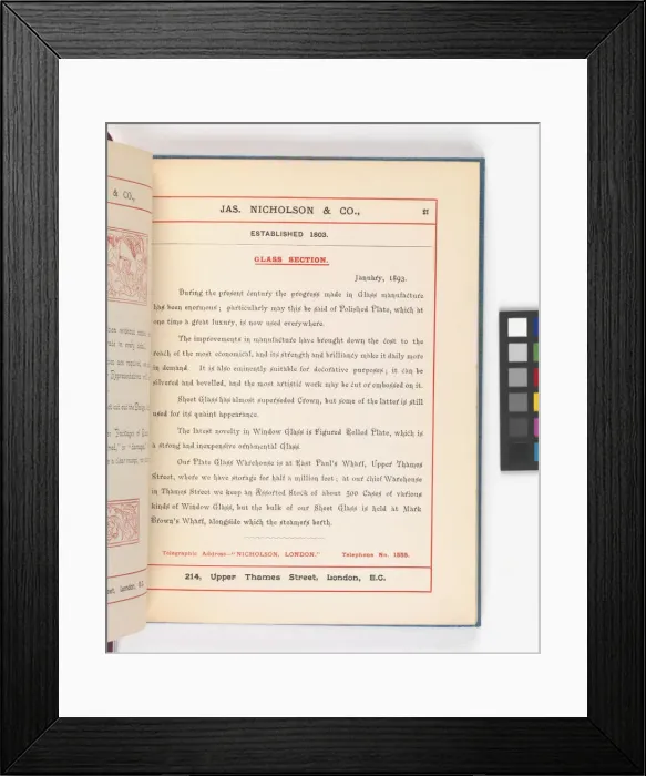 Framed Print : Page from Catalogue of Materials for House Painting and Gla Framed Print : Page from Catalogue of Materials for House Painting and Gla