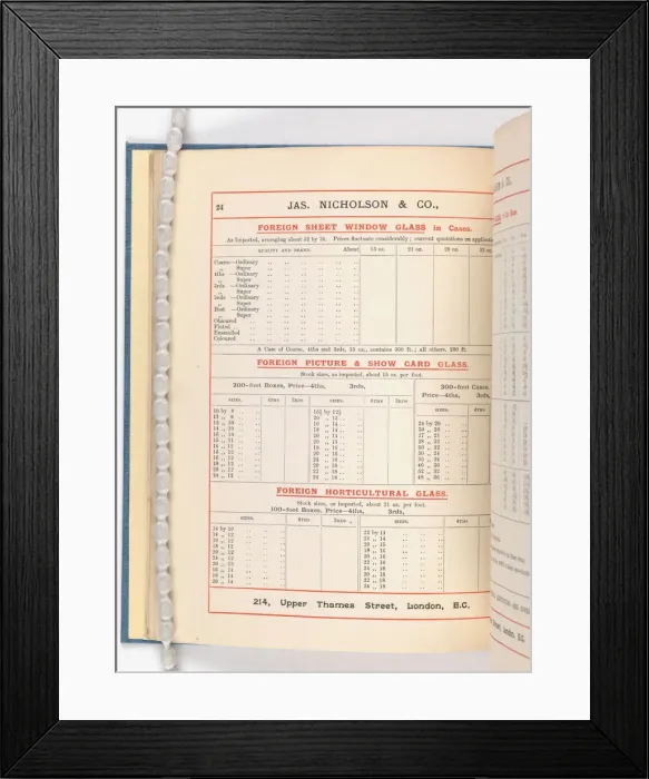 Framed Print : Page from Catalogue of Materials for House Painting and Gla Framed Print : Page from Catalogue of Materials for House Painting and Gla