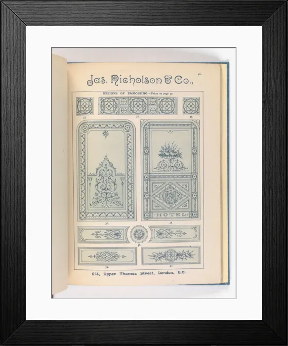 Framed Print : Page from Catalogue of Materials for House Painting and Gla Framed Print : Page from Catalogue of Materials for House Painting and Gla