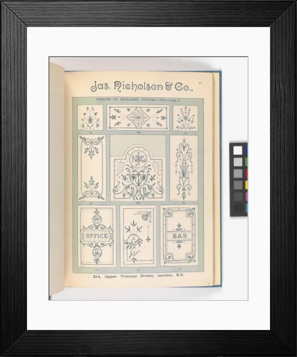 Framed Print : Page from Catalogue of Materials for House Painting and Gla Framed Print : Page from Catalogue of Materials for House Painting and Gla