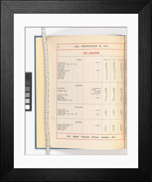 Framed Print : Page from Catalogue of Materials for House Painting and Gla Framed Print : Page from Catalogue of Materials for House Painting and Gla