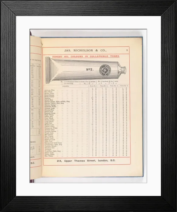 Framed Print : Page from Catalogue of Materials for House Painting and Gla Framed Print : Page from Catalogue of Materials for House Painting and Gla