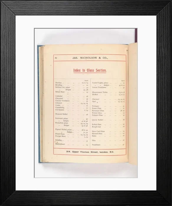 Framed Print : Page from Catalogue of Materials for House Painting and Gla Framed Print : Page from Catalogue of Materials for House Painting and Gla