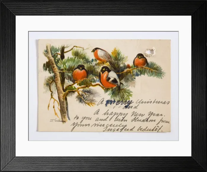 Framed Print : Christmas postcard Framed Print : Christmas postcard