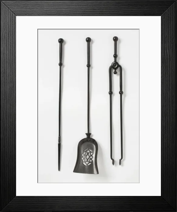 Framed Print : Set of fire tools Framed Print : Set of fire tools