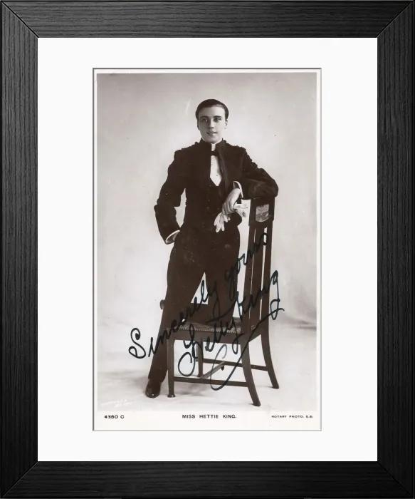 Framed Print : Hetty King music hall male impersonator 1883-1972 Framed Print : Hetty King music hall male impersonator 1883-1972