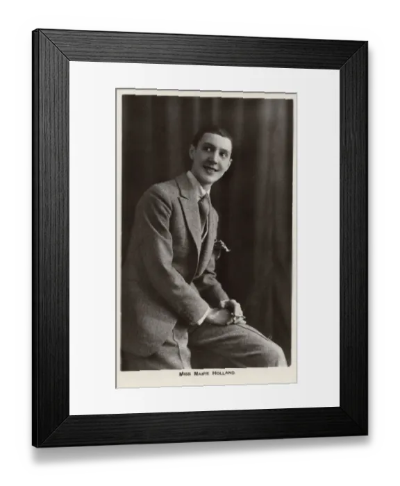 Framed Print : Mamie Holland music hall male impersonator 1896-1963