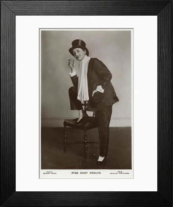 Framed Print : Gaby Deslys dancer, singer and actress 1881-1920 Framed Print : Gaby Deslys dancer, singer and actress 1881-1920
