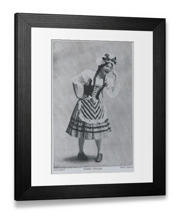 Framed Print : Fanny Fields music hall comedienne 1881-1961 Framed Print : Fanny Fields music hall comedienne 1881-1961