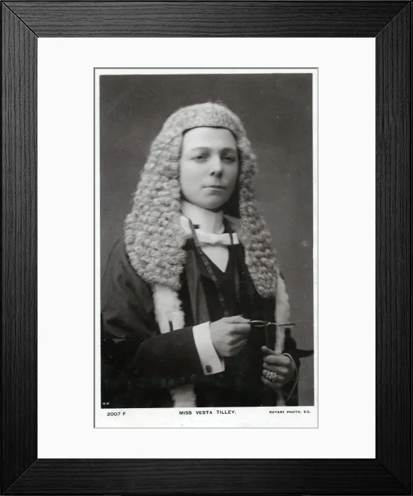 Framed Print : Vesta Tilley music hall male impersonator 1864-1952 Framed Print : Vesta Tilley music hall male impersonator 1864-1952