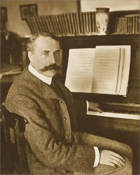 ELGAR 1857 - 1934 PIANO PHOTO