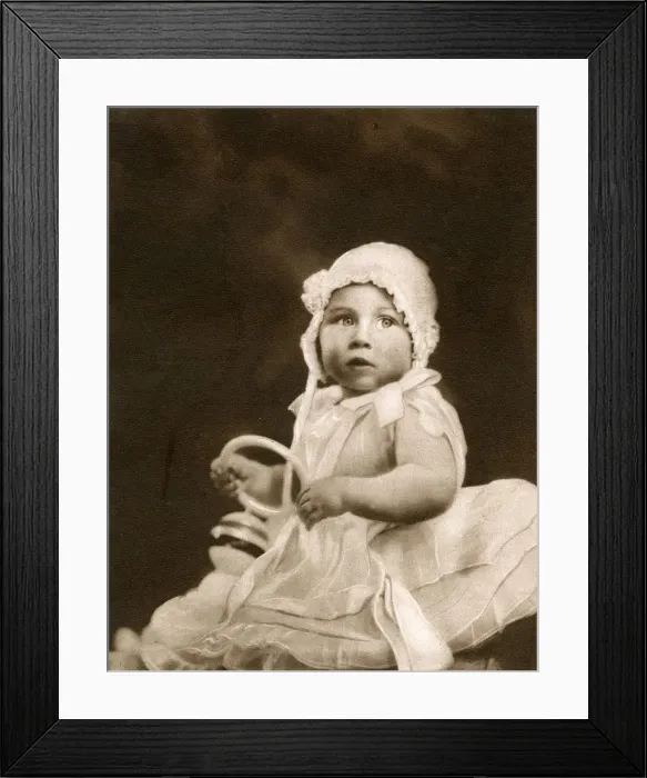 Framed Print : Princess Margaret as a baby Framed Print : Princess Margaret as a baby