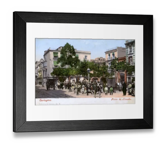 Framed Print : Caratagena, Murcia, Spain - Plaza de Risueno Framed Print : Caratagena, Murcia, Spain - Plaza de Risueno