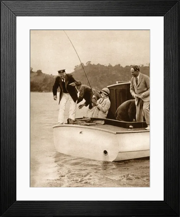 Framed Print : The Duchess of York - Fishing in New Zealand - Royal Tour