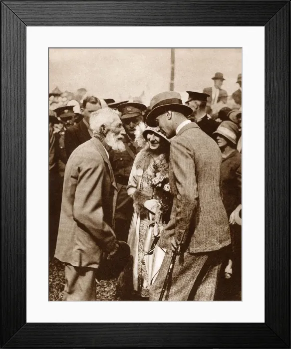 Framed Print : The Duke and Duchess of York meet an old Danish settler Framed Print : The Duke and Duchess of York meet an old Danish settler