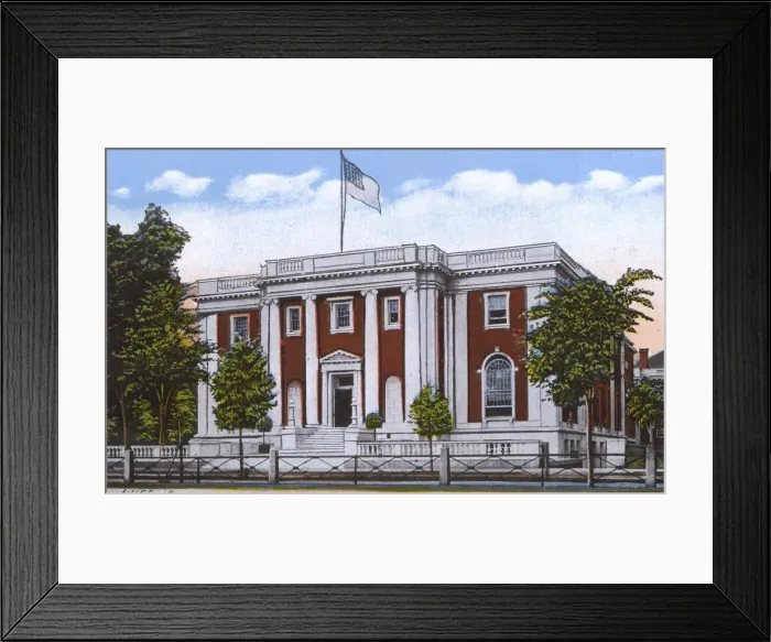 Framed Print : New Haven, Connecticut, USA - New Public Library Framed Print : New Haven, Connecticut, USA - New Public Library