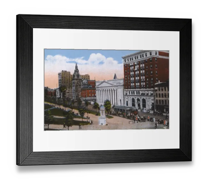 Framed Print : New Haven, Connecticut, USA - Church Street looking north Framed Print : New Haven, Connecticut, USA - Church Street looking north