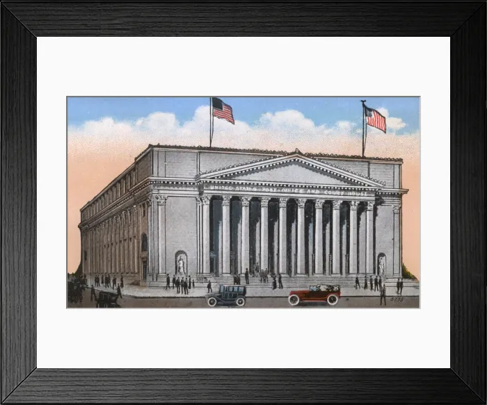 Framed Print : New Haven, Connecticut, USA - New Post Office Framed Print : New Haven, Connecticut, USA - New Post Office
