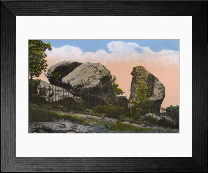 Framed Print : New Haven, Connecticut, USA - Judge Cave, West Rock Park