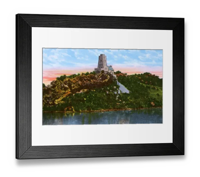 Framed Print : State of Oklahoma, USA - Tucker Tower at Lake Murray Framed Print : State of Oklahoma, USA - Tucker Tower at Lake Murray