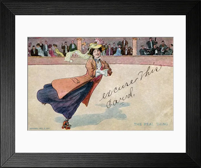 Framed Print : The Real Thing - American Roller Skating girl Framed Print : The Real Thing - American Roller Skating girl