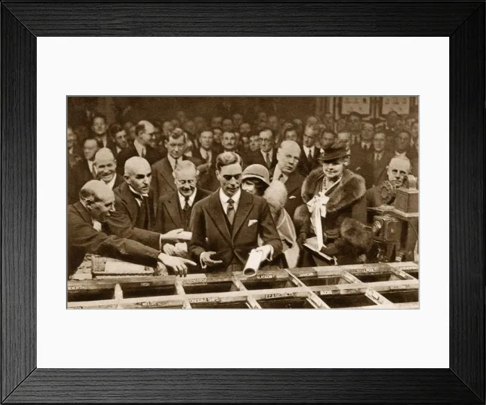 Framed Print : Duke of York at the reconstructed G. P. O. at Mount Pleasant Framed Print : Duke of York at the reconstructed G. P. O. at Mount Pleasant