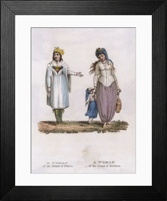 Framed Print : Women from the Island of Naxos and Marmara Framed Print : Women from the Island of Naxos and Marmara