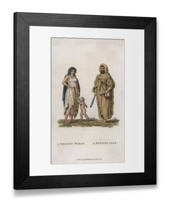 Framed Print : A Bedouin Family Framed Print : A Bedouin Family