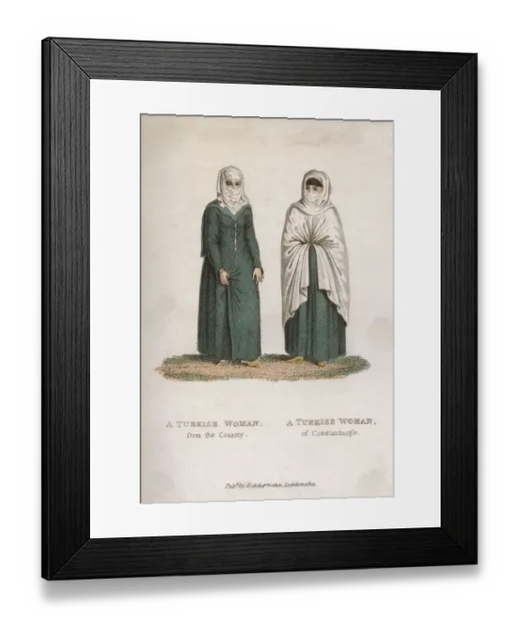 Framed Print : Two Turkish Women - one from Istanbul, one from the country Framed Print : Two Turkish Women - one from Istanbul, one from the country