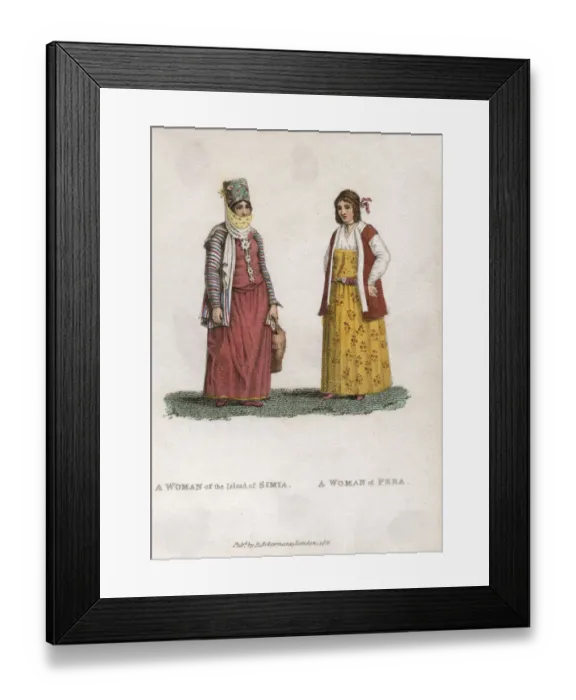 Framed Print : Woman from Simia and a Woman of Pera (Istanbul) Framed Print : Woman from Simia and a Woman of Pera (Istanbul)