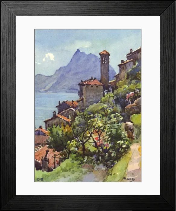 Framed Print : Gandria - northern shore of Lake Lugano, Switzerland Framed Print : Gandria - northern shore of Lake Lugano, Switzerland
