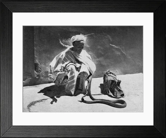 Framed Print : Snake Charmer in the Souks, Marrakesh, Morocco Framed Print : Snake Charmer in the Souks, Marrakesh, Morocco