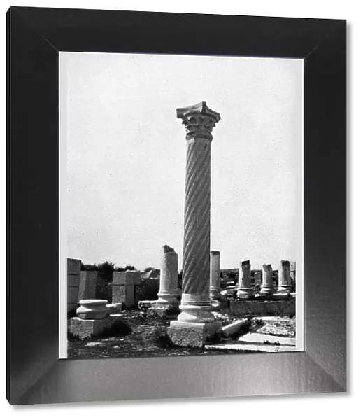 Roman Ruins at Volubilis, Morocco - A Corinthian Column