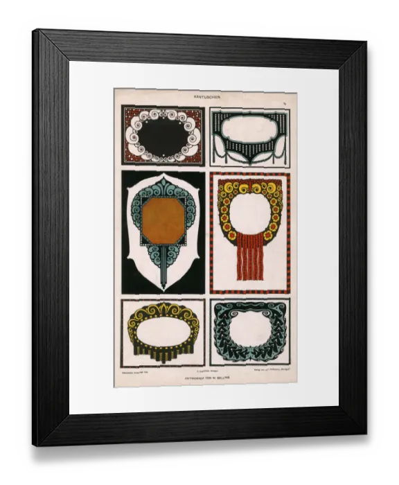 Framed Print : Art Deco Motifs - Frames, surrounds and borders Framed Print : Art Deco Motifs - Frames, surrounds and borders