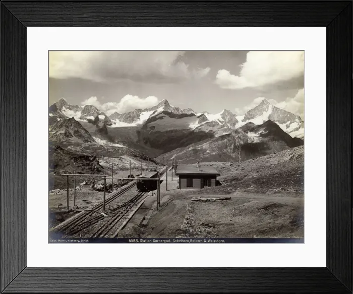 Framed Print : Gornergrat Station - Views of Gabelhorn, Rothorn & Weisshorn Framed Print : Gornergrat Station - Views of Gabelhorn, Rothorn & Weisshorn