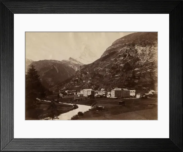 Framed Print : Zermatt - Hotel Cervin - Matterhorn visible in background Framed Print : Zermatt - Hotel Cervin - Matterhorn visible in background