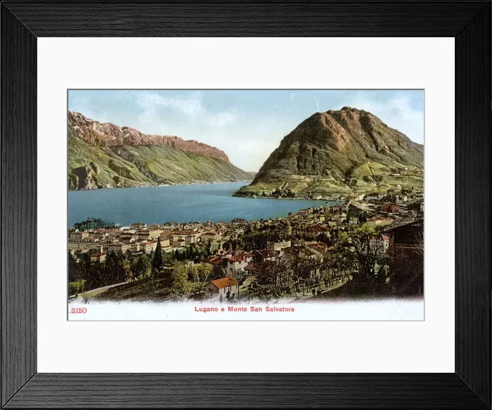 Framed Print : Lugano and Monte San Salvatore Framed Print : Lugano and Monte San Salvatore