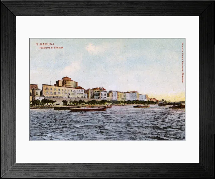 Framed Print : Waterfront at Syracuse on the Ionian coast of Sicily, Italy Framed Print : Waterfront at Syracuse on the Ionian coast of Sicily, Italy