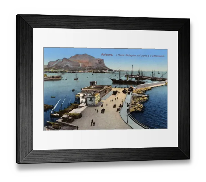 Framed Print : Palermo, Sicily, Italy - Monte Pellegrino and the port Framed Print : Palermo, Sicily, Italy - Monte Pellegrino and the port