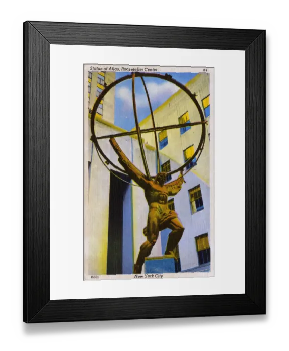 Framed Print : Statue of Atlas - Rockefeller Center - New York, USA Framed Print : Statue of Atlas - Rockefeller Center - New York, USA