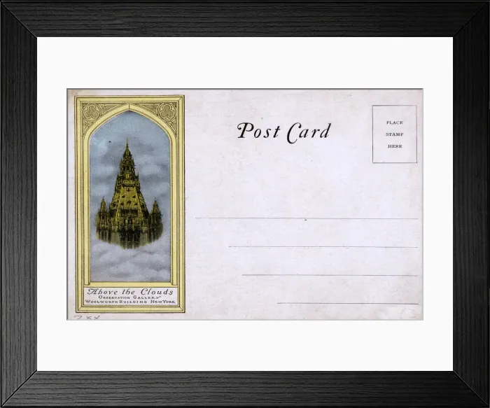 Framed Print : The Woolworth Building, USA - Above the Clouds Framed Print : The Woolworth Building, USA - Above the Clouds