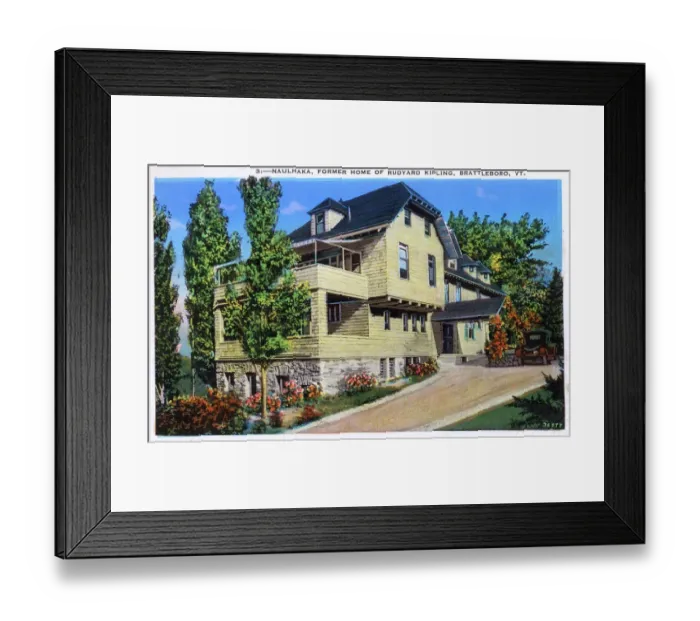 Framed Print : Naulhaka, Home of Rudyard Kipling, Brattleboro, Vermont, USA Framed Print : Naulhaka, Home of Rudyard Kipling, Brattleboro, Vermont, USA