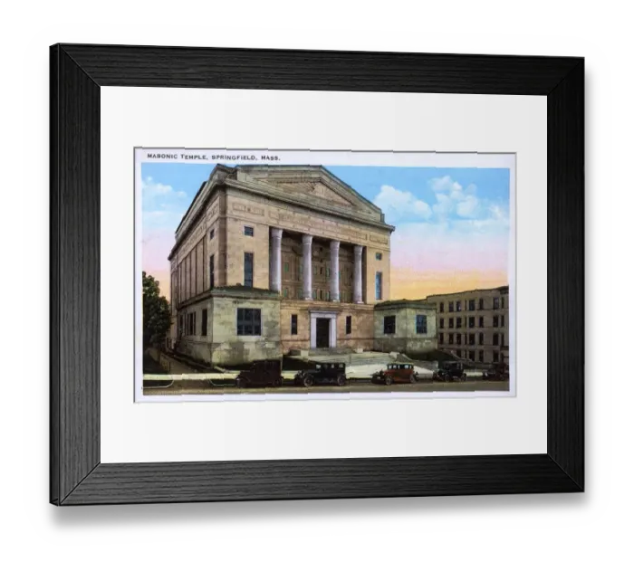 Framed Print : Masonic Temple, Springfield, Massachusetts, USA Framed Print : Masonic Temple, Springfield, Massachusetts, USA