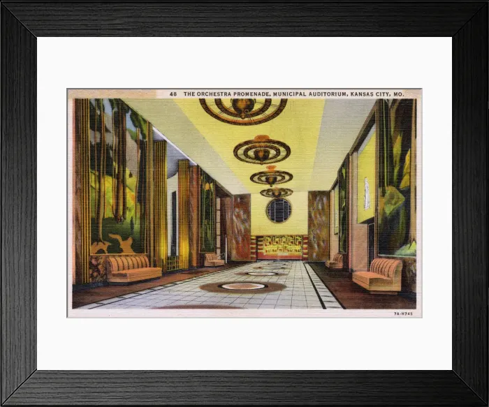 Framed Print : The Orchestra promenade, Municipal Auditorium, Kansas City Framed Print : The Orchestra promenade, Municipal Auditorium, Kansas City