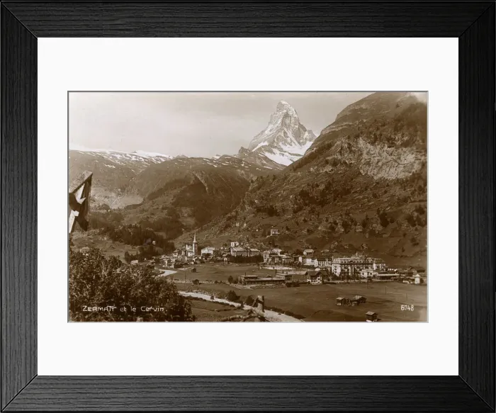 Framed Print : Zermatt, Switzerland - Panoramic view with Matterhorn Framed Print : Zermatt, Switzerland - Panoramic view with Matterhorn