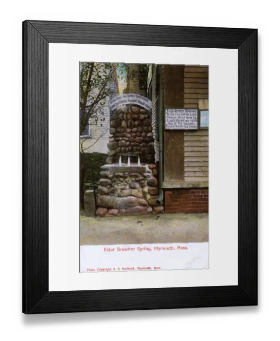 Framed Print : Elder Brewster Spring, Massachusetts, USA Framed Print : Elder Brewster Spring, Massachusetts, USA