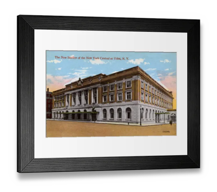 Framed Print : The New Station of the New York Central at Utica, NY, USA Framed Print : The New Station of the New York Central at Utica, NY, USA