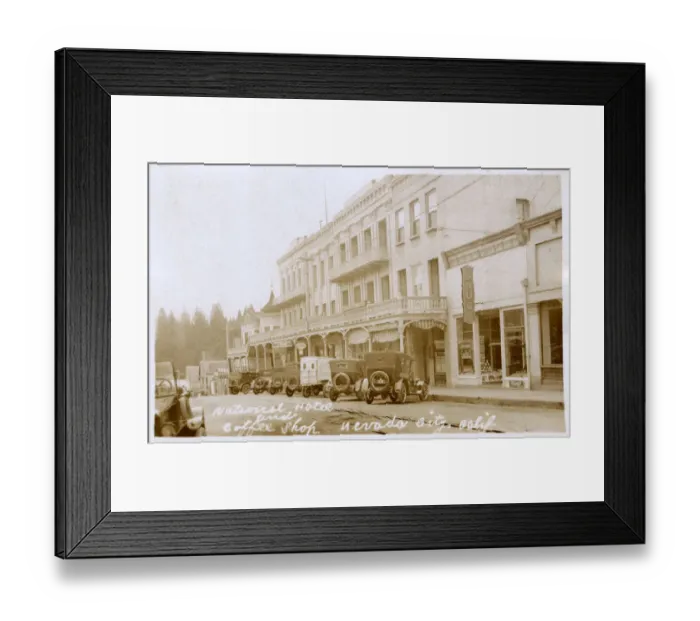Framed Print : Nevada City, California, USA, National Hotel and Coffee Shop Framed Print : Nevada City, California, USA, National Hotel and Coffee Shop