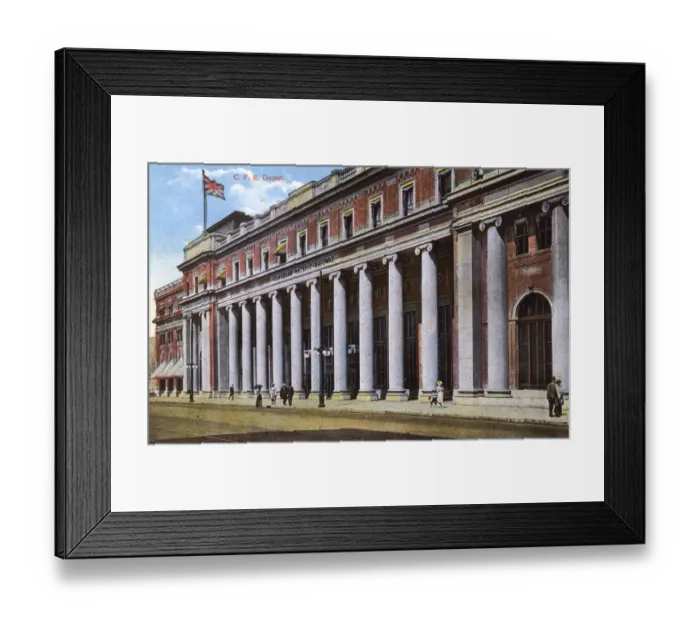 Framed Print : Vancouver, Canada - Canadian Pacific Railway Depot Framed Print : Vancouver, Canada - Canadian Pacific Railway Depot